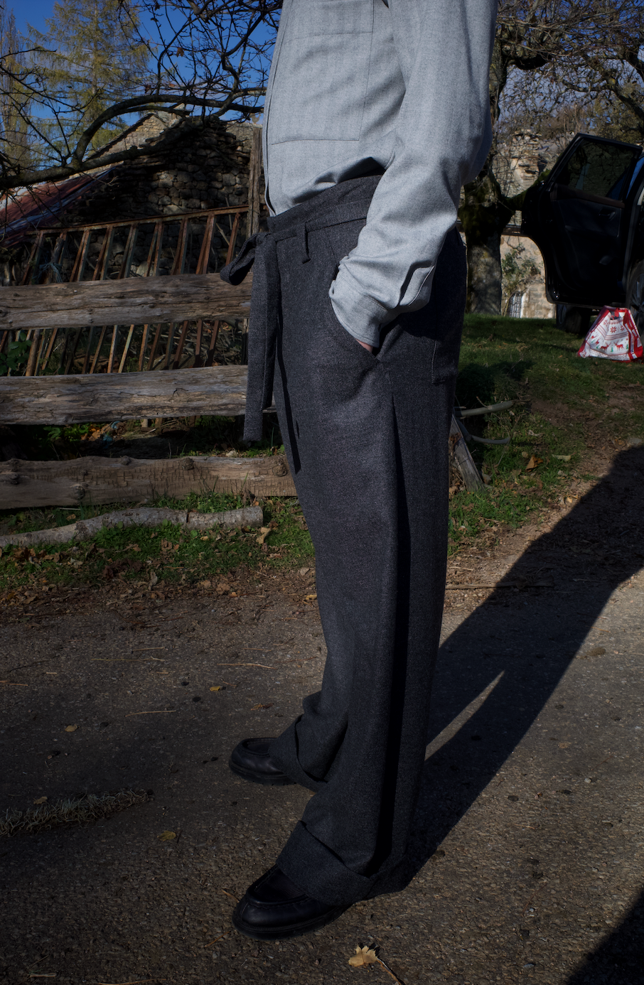 25AW ROADTRIP PANTS/FINE GRAINED TWEED