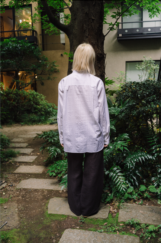 VAGUE HAND STITCH KURTA SHIRT/SHADOW STIRPE