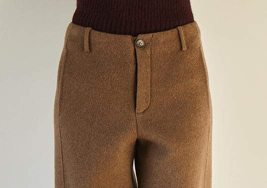 DOUBLE FACE YAK TROUSERS /UNDYED YAK