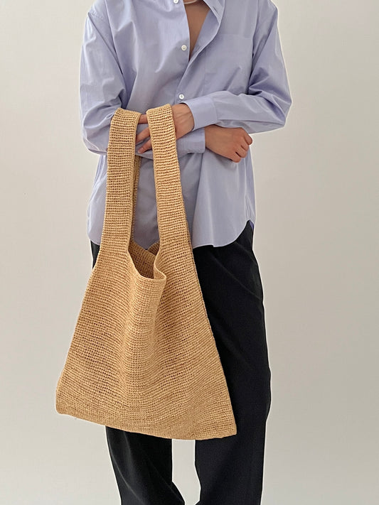 RAFFIA SHOPPING BAG