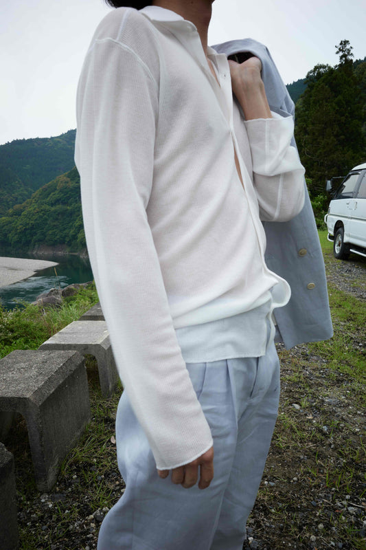 25SS MESH SHIRT/HEMP WAFFLE