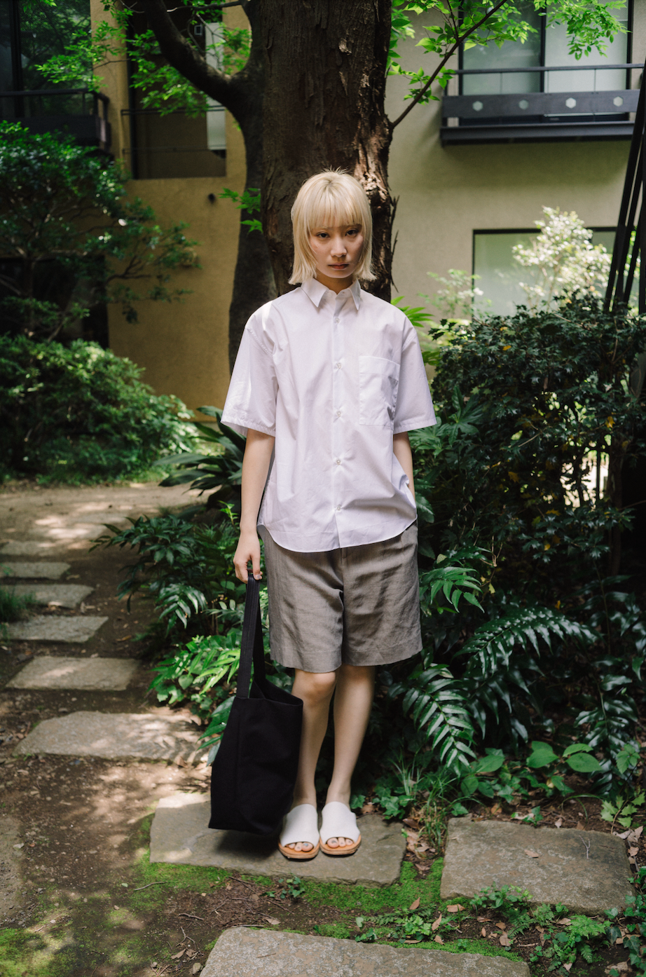 ETERNAL SUMMER SHIRT WHITE / MICRO BRUSHED COTTON – seya-voyage ETERNAL SUMMER SHIRT WHITE / MICRO BRUSHED COTTON – seya-voyage