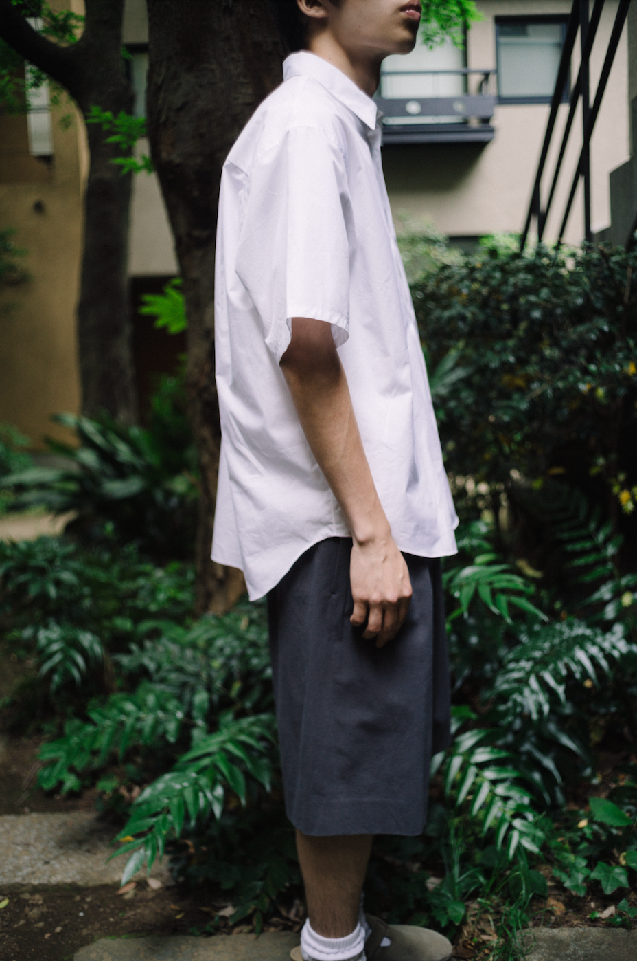ETERNAL SUMMER SHIRT WHITE / MICRO BRUSHED COTTON – seya-voyage ETERNAL SUMMER SHIRT WHITE / MICRO BRUSHED COTTON – seya-voyage