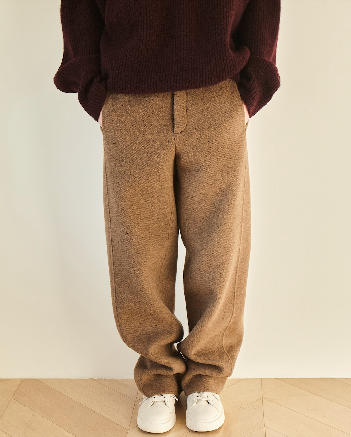 DOUBLE FACE YAK TROUSERS /UNDYED YAK