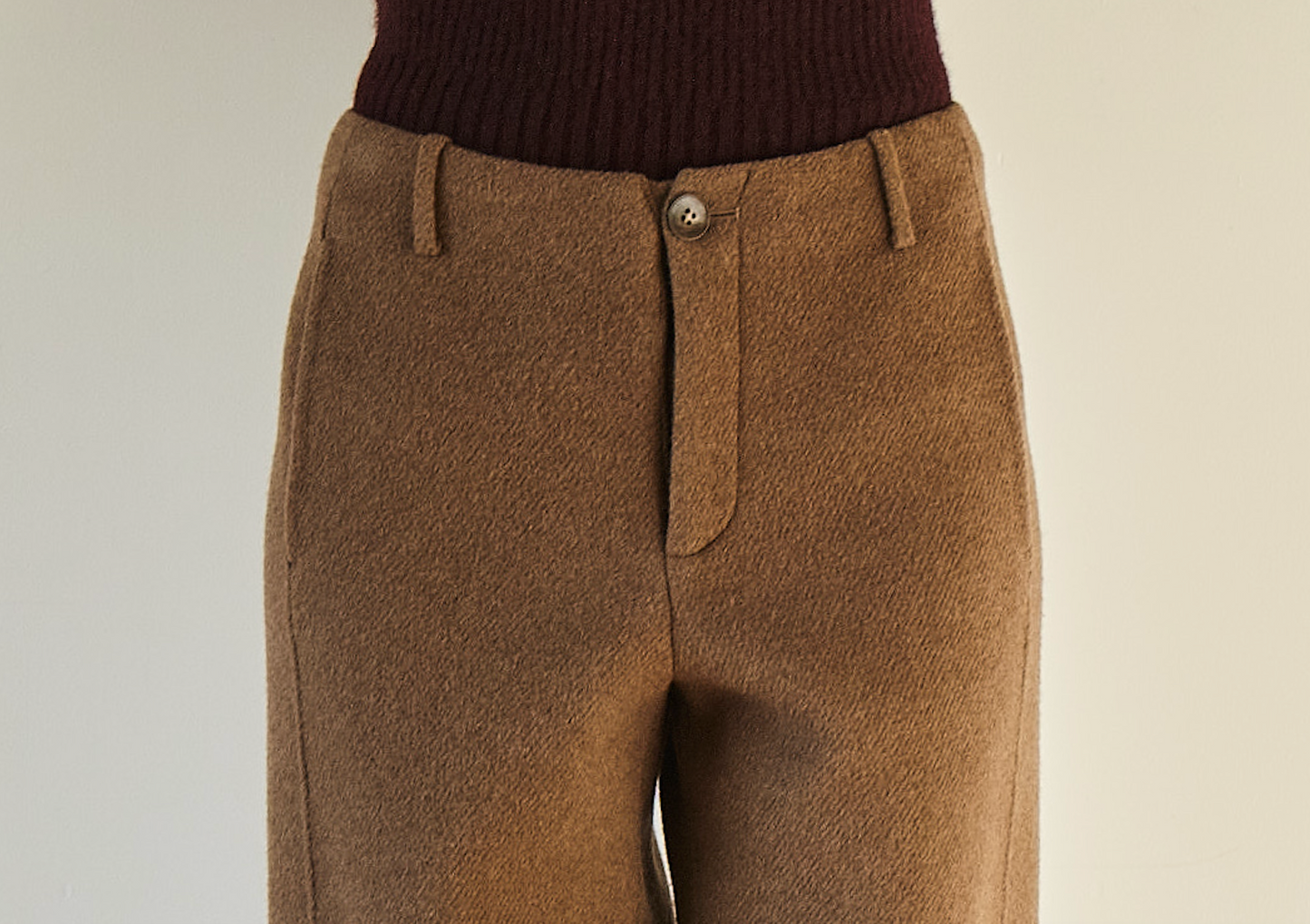 DOUBLE FACE YAK TROUSERS /UNDYED YAK