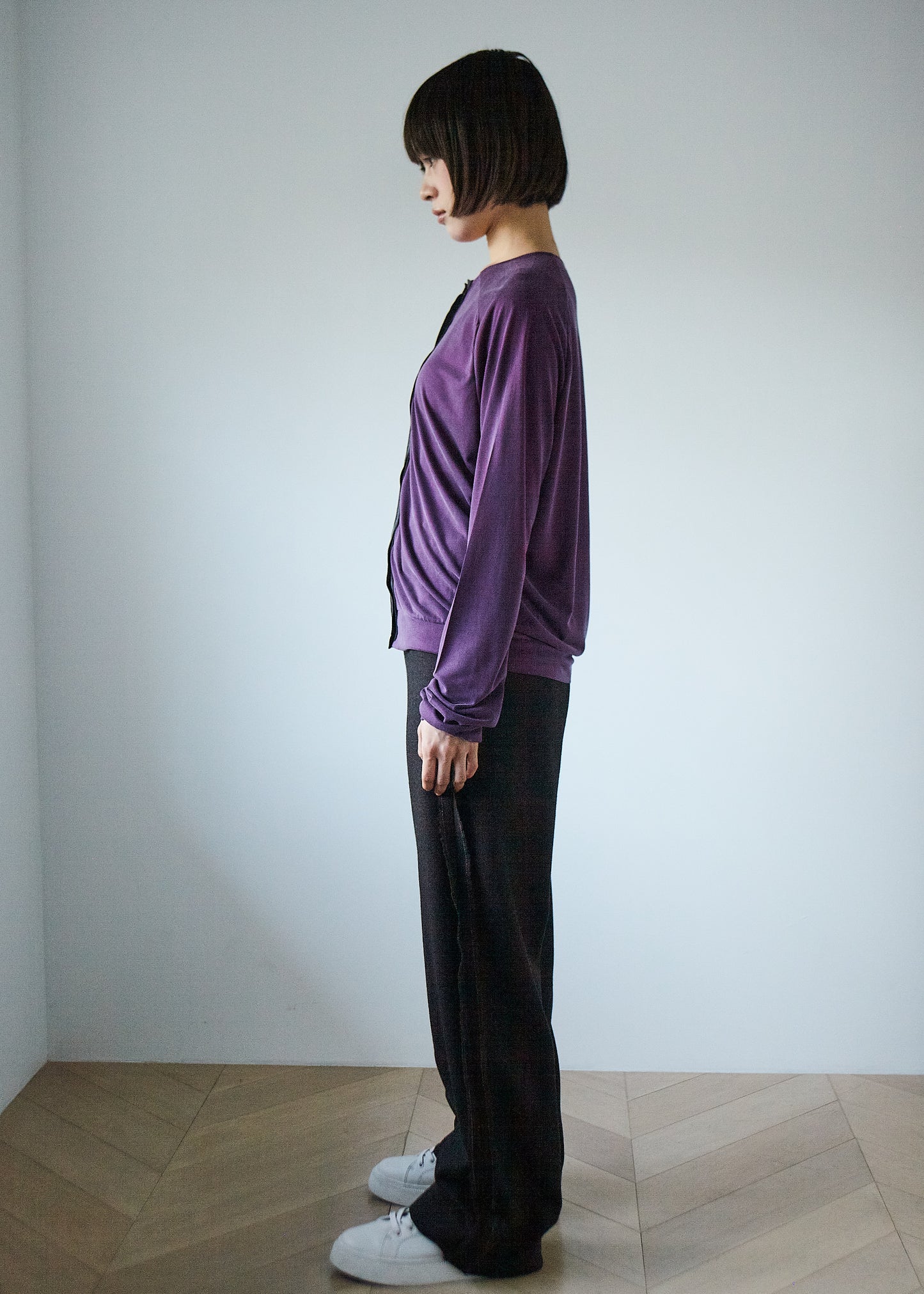 24AW LINED TAILOR PANTS / FINE GRAINED TWEED