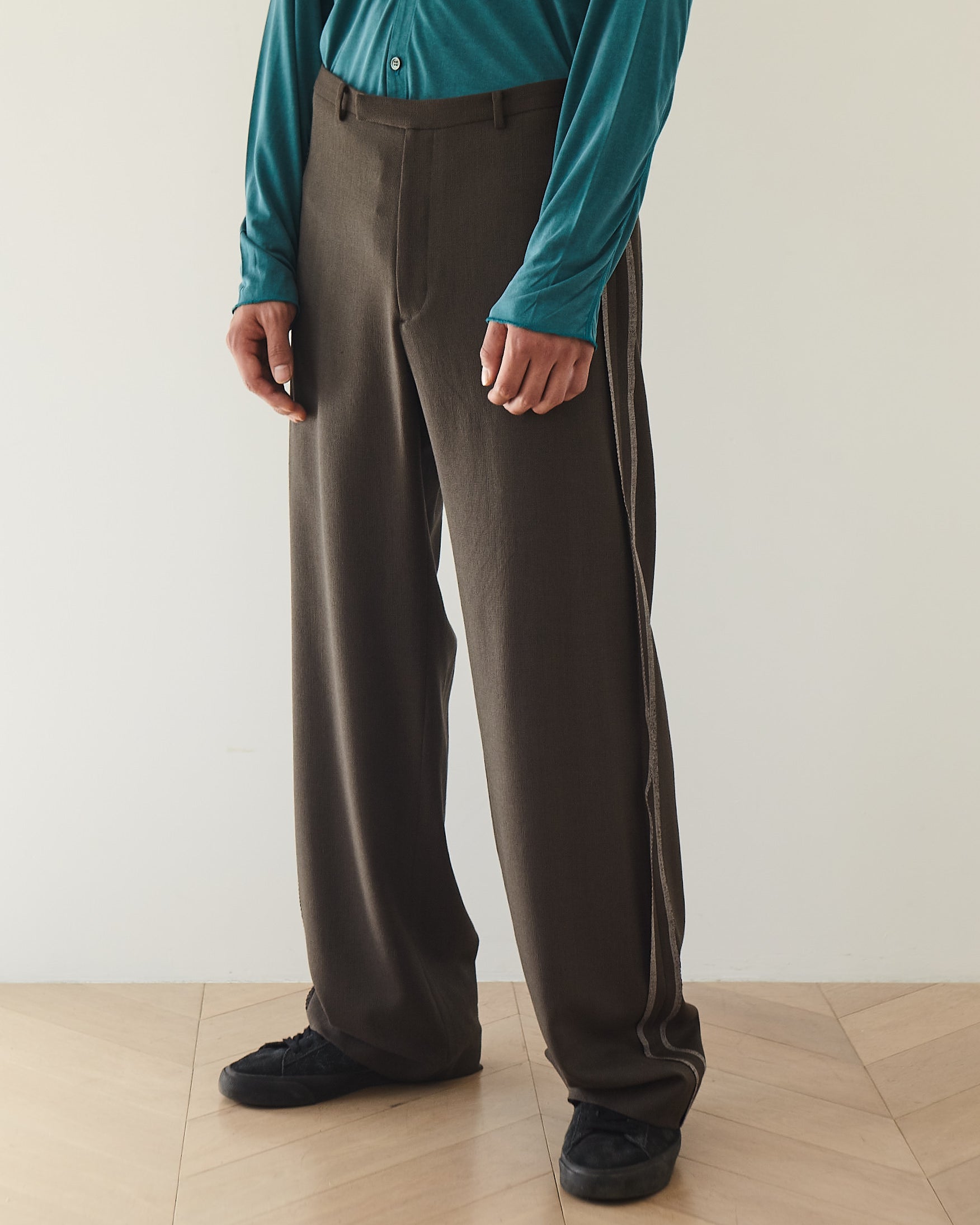 24AW LINED TAILOR PANTS/HARD TWISTED WOOL MESH