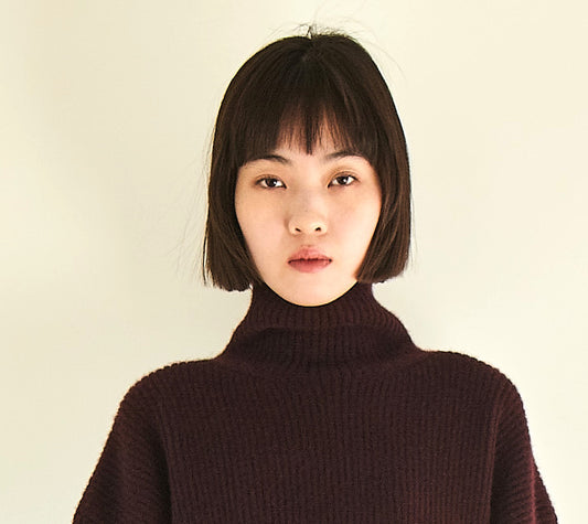 TURTLE NECK CLOUD SWEATER /7GG DOUBLE YAK