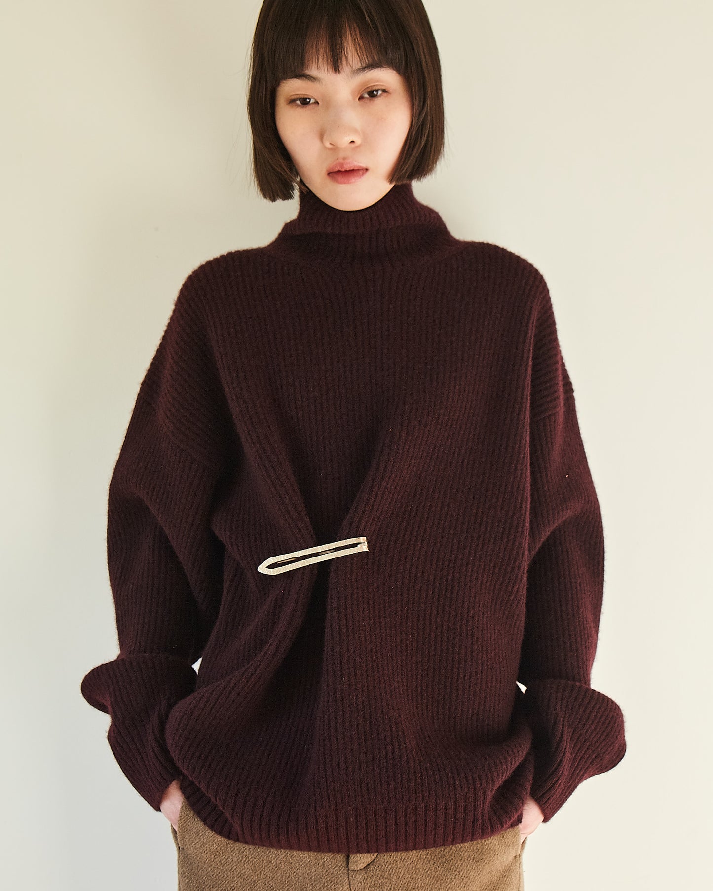 24AW TURTLE NECK CLOUD SWEATER /7GG DOUBLE YAK