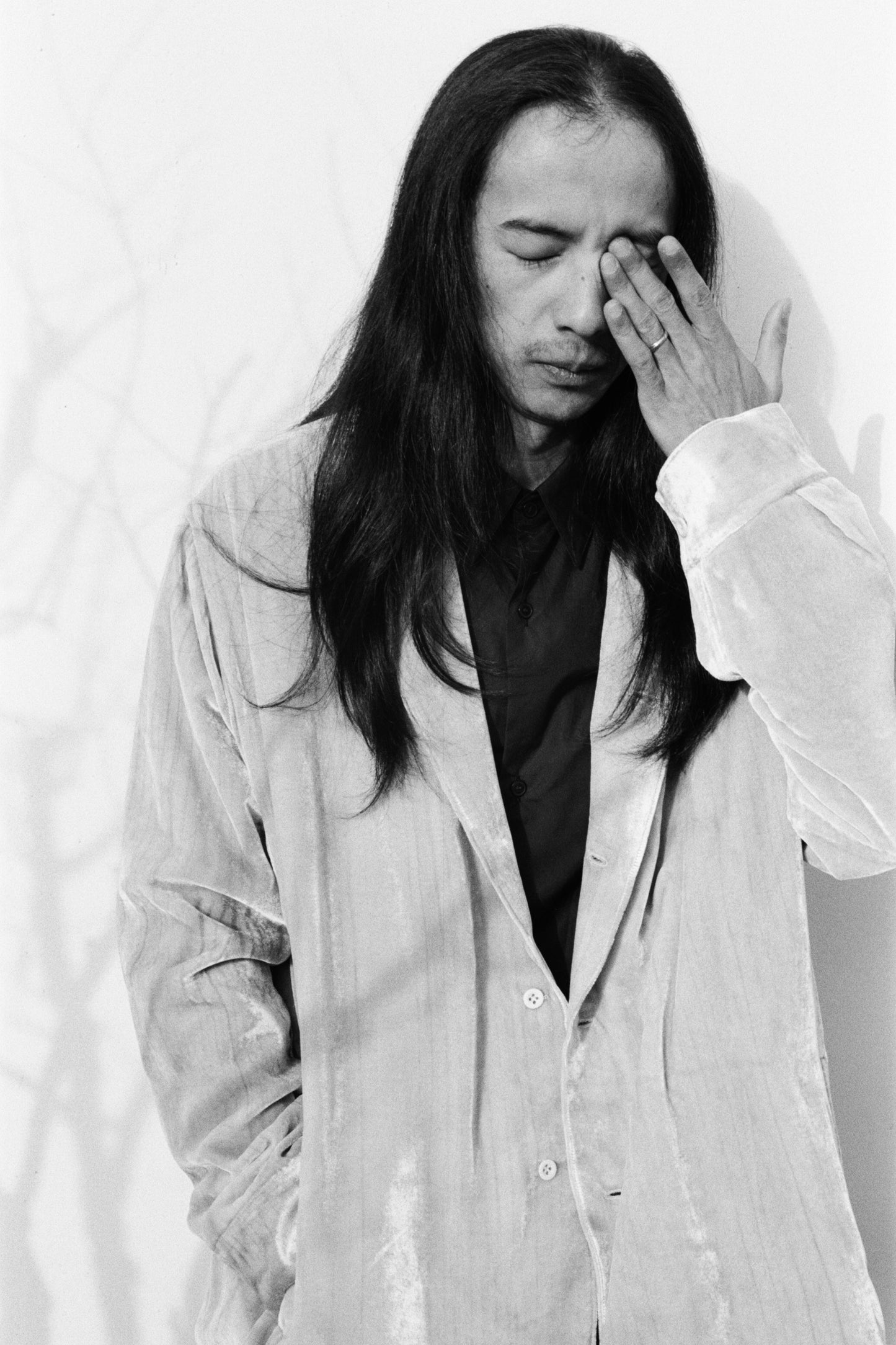 VOYAGE OVERSHIRT /INK PAINT VELVET