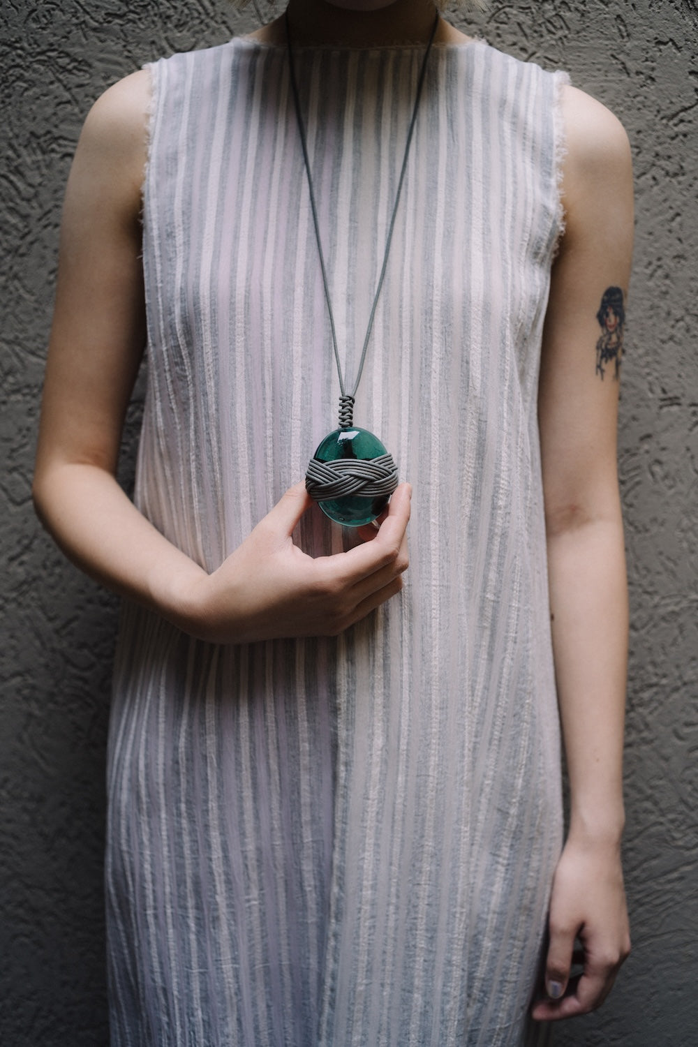MUSUBI NECKLACE PUMICE DROP