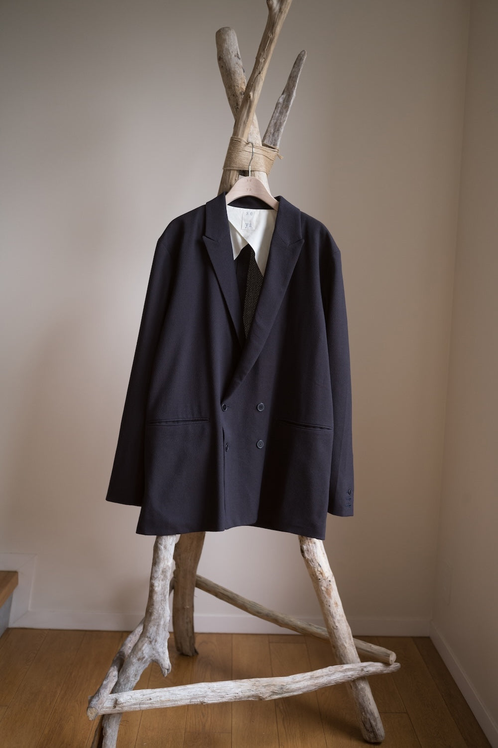 TRAVEL TAILORED  JACKET /SUMMER HERRINGBONE