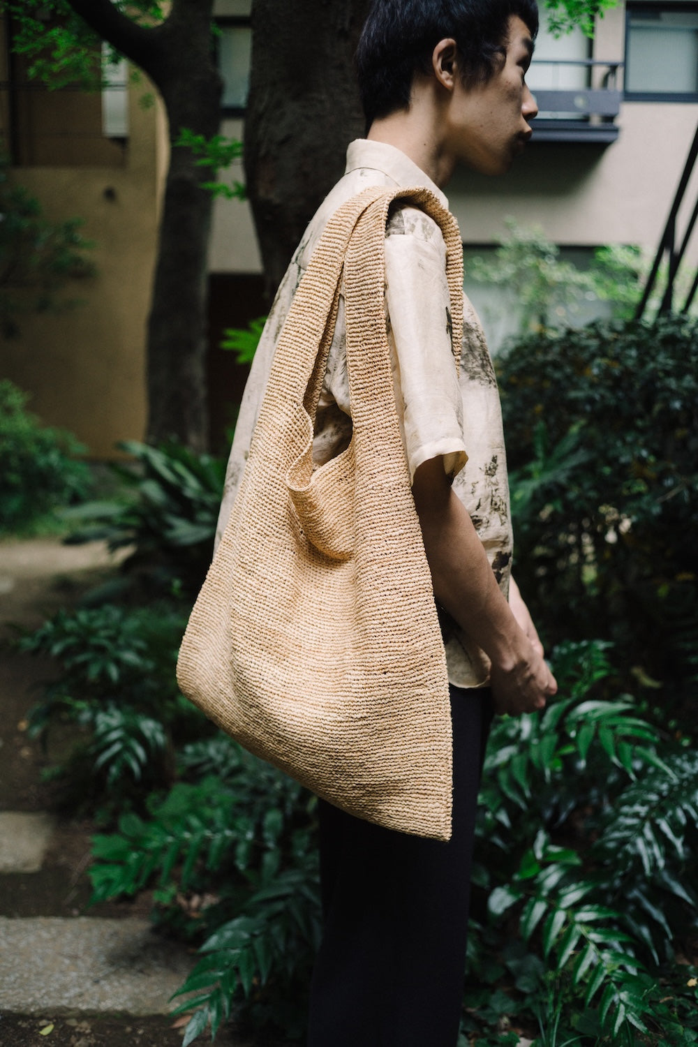 RAFFIA SHOPPING BAG
