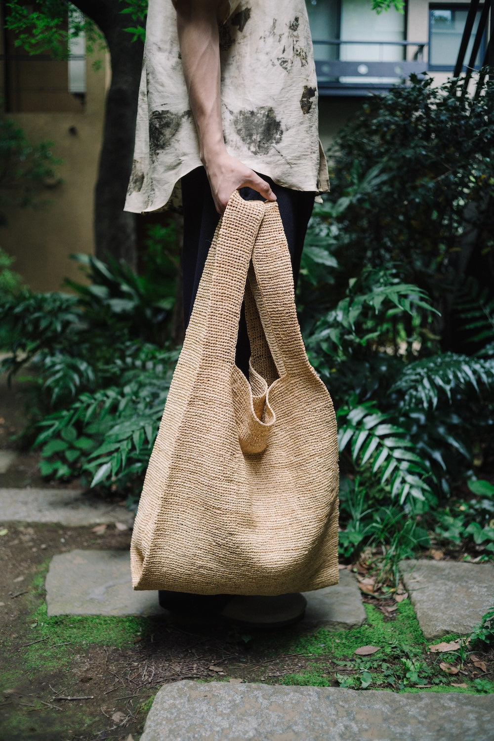 RAFFIA SHOPPING BAG