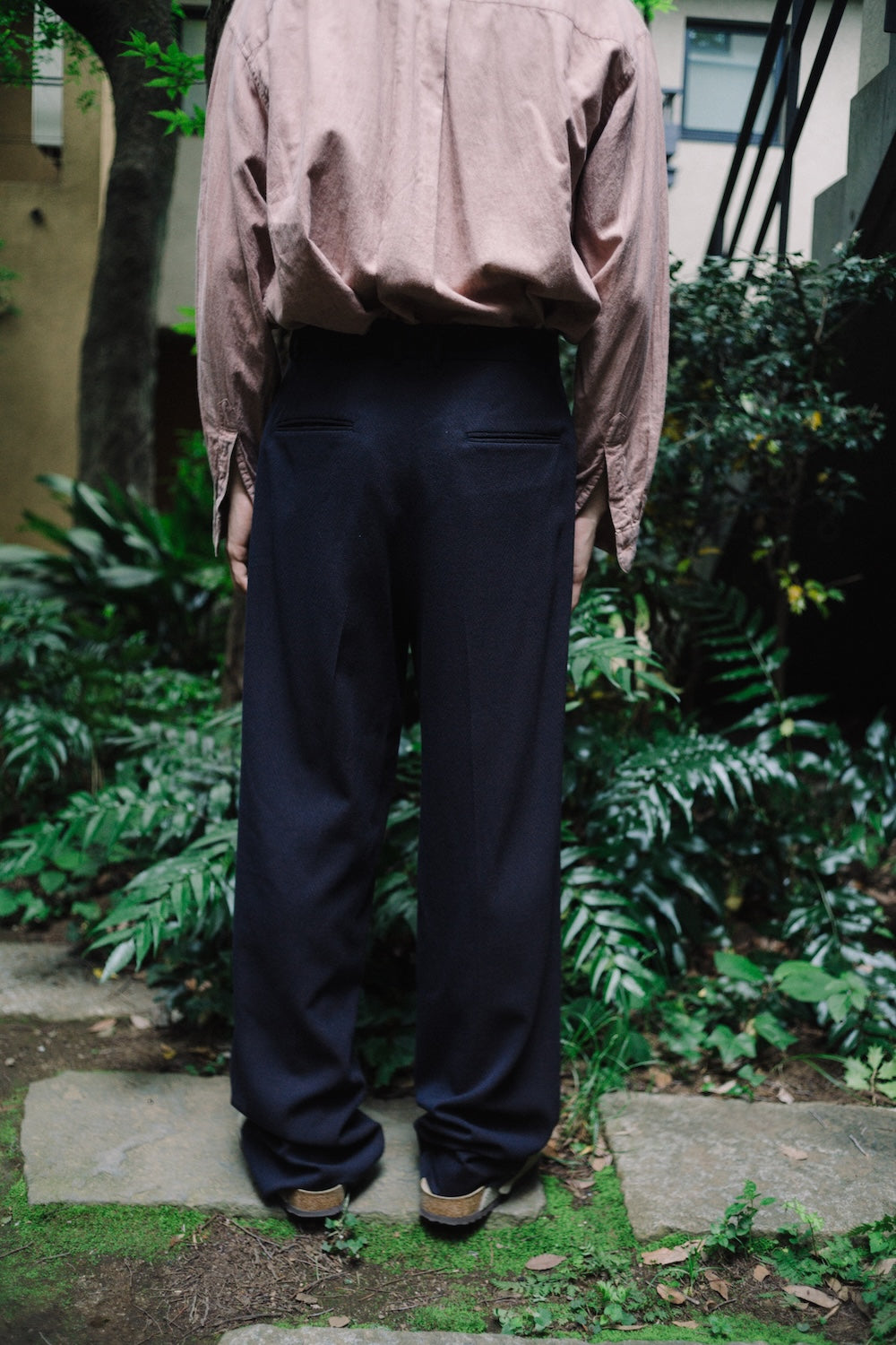 TRAVEL PANTS/SUMMER HERRINGBONE