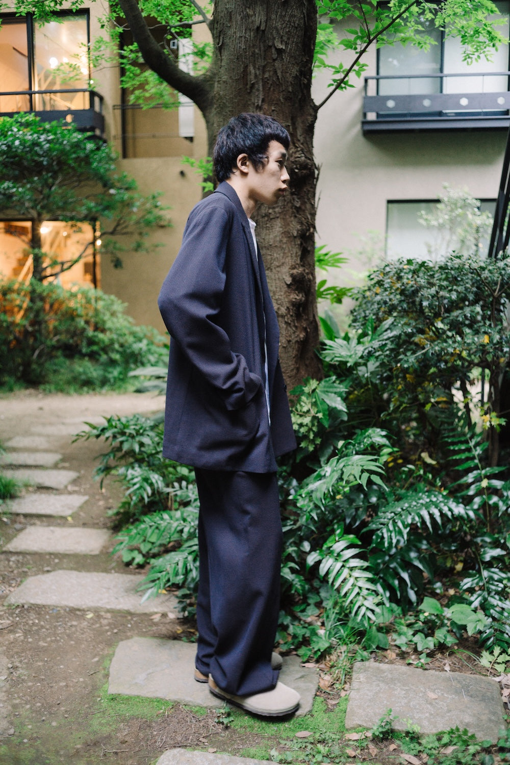 TRAVEL TAILORED  JACKET /SUMMER HERRINGBONE