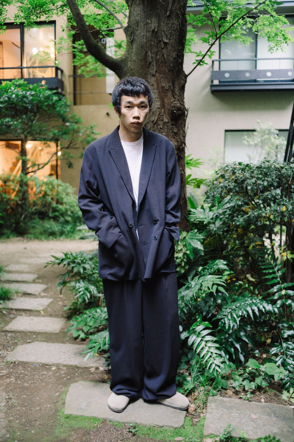 TRAVEL TAILORED  JACKET /SUMMER HERRINGBONE