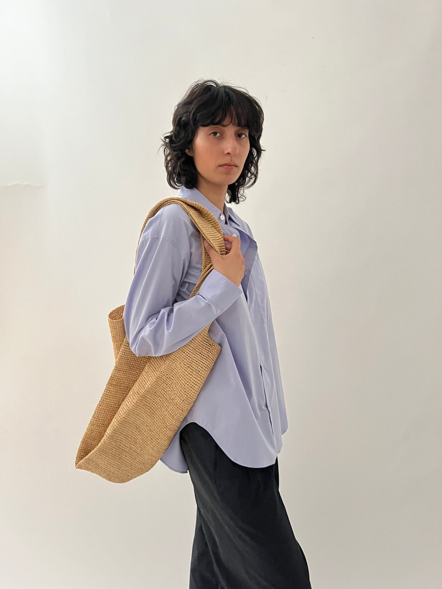 RAFFIA SHOPPING BAG