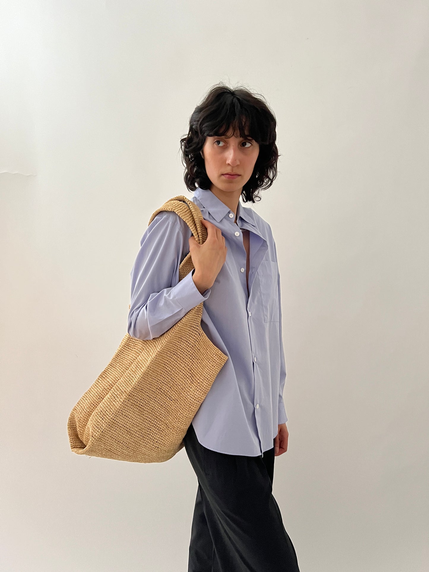 RAFFIA SHOPPING BAG