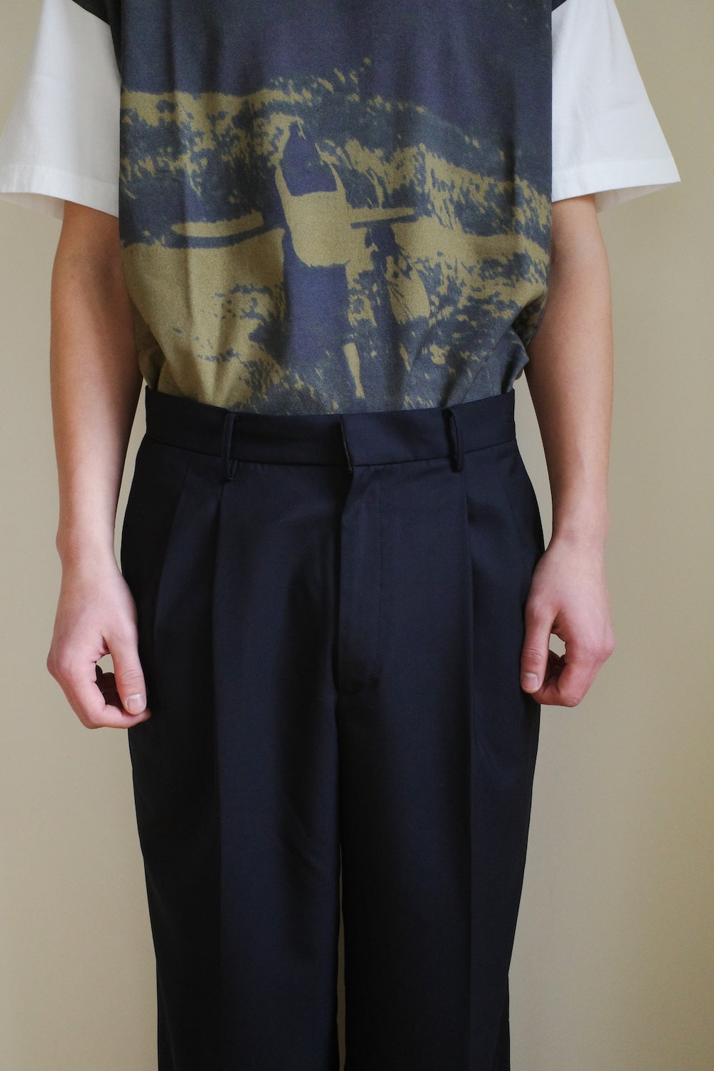 TRAVEL PANTS /REFINED CASHMERE SILK TWILL