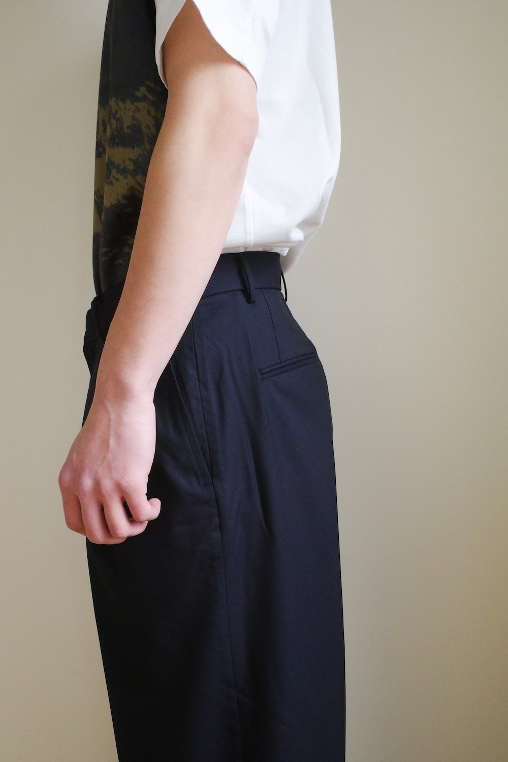 TRAVEL PANTS /REFINED CASHMERE SILK TWILL