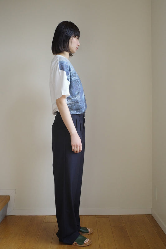 TRAVEL PANTS /REFINED CASHMERE SILK TWILL