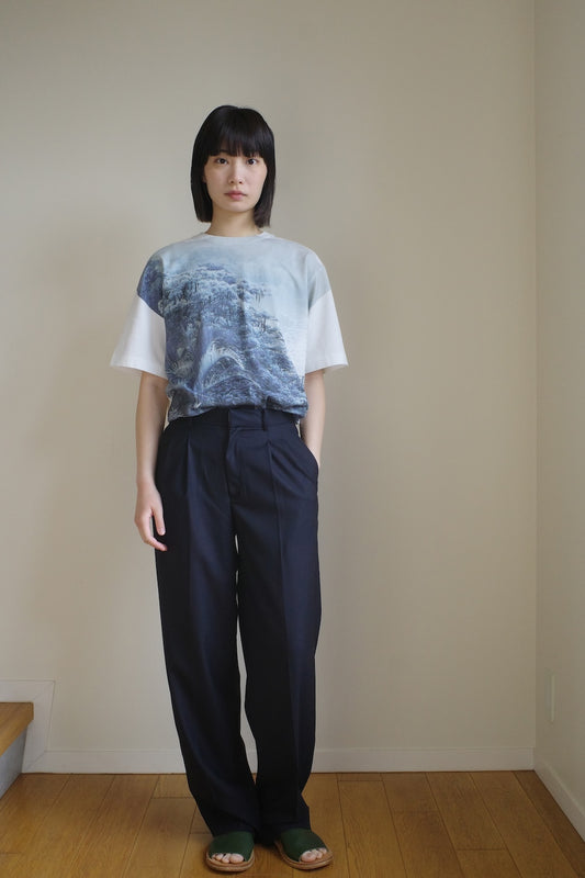 TRAVEL PANTS /REFINED CASHMERE SILK TWILL
