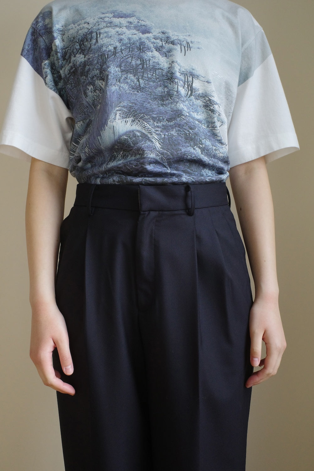 TRAVEL PANTS /REFINED CASHMERE SILK TWILL