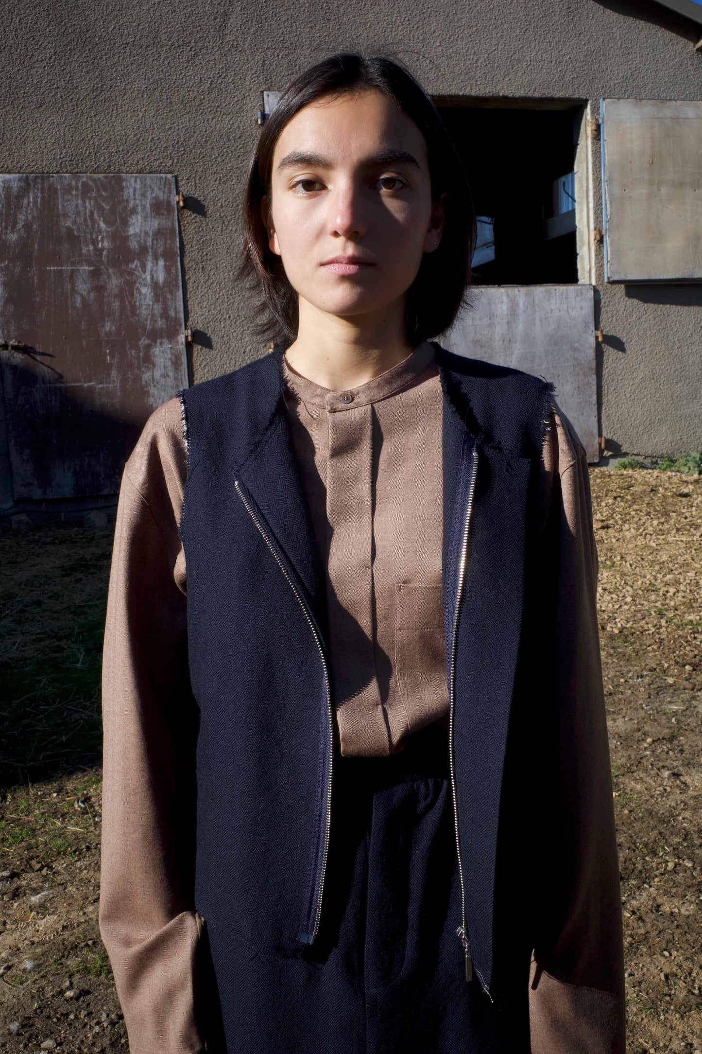 25AW RAYMOND HERRINGBONE VEST