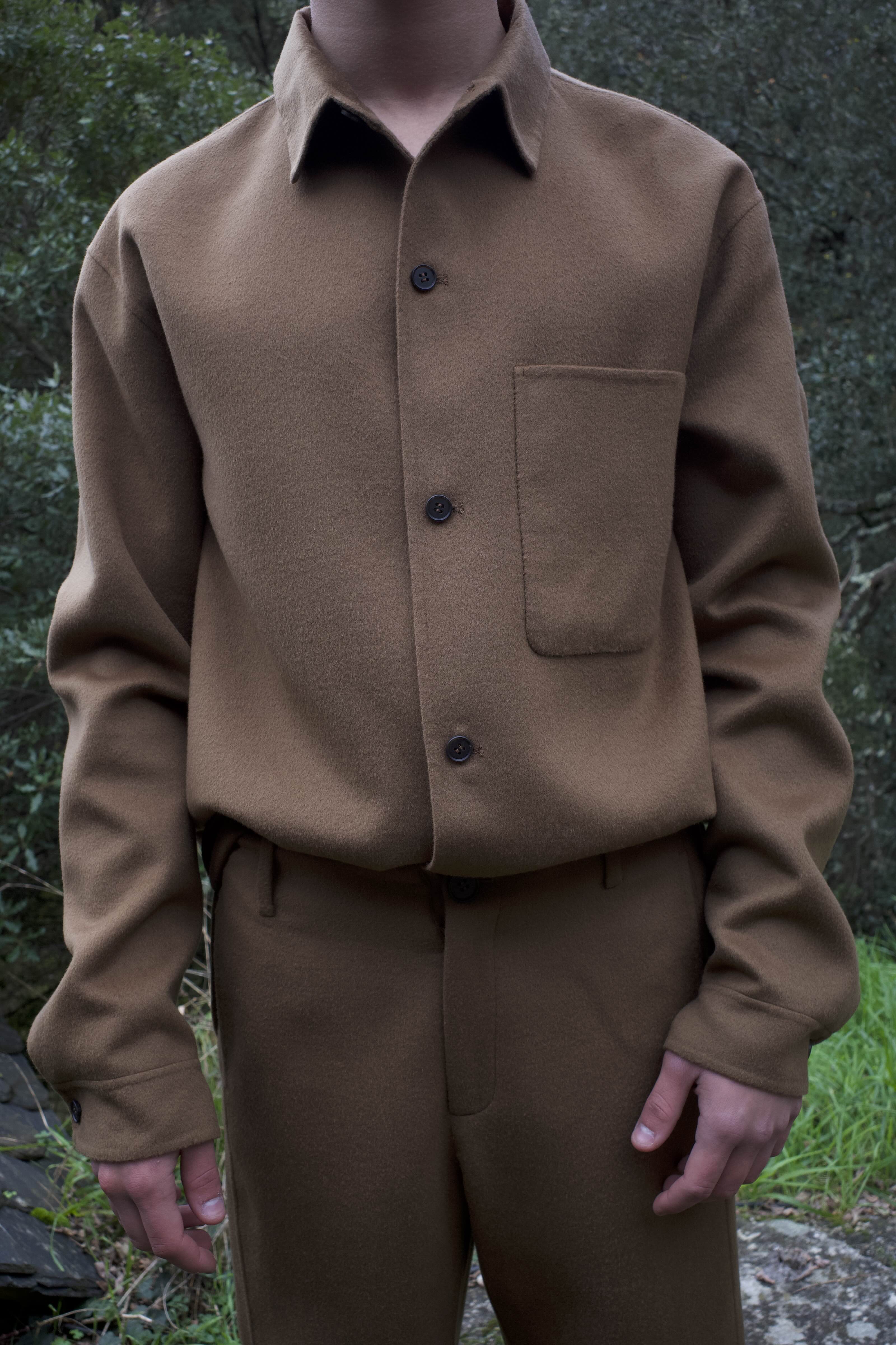 25AW LIGHT DOUBLE FACE SHIRT/SUPER FINE 110 MERINO WOOL – seya-voyage