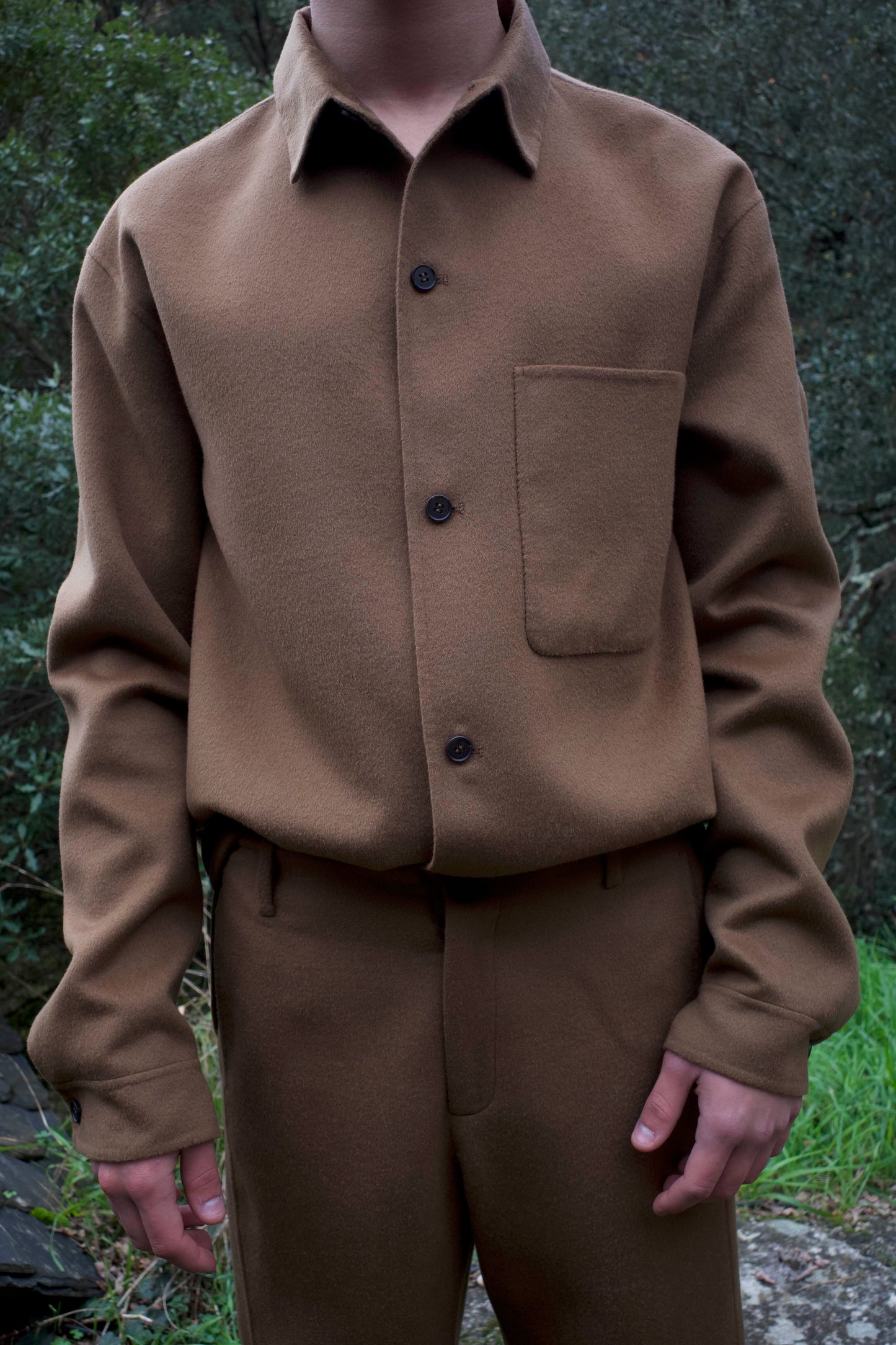 25AW LIGHT DOUBLE FACE SHIRT/SUPER FINE 110 MERINO WOOL