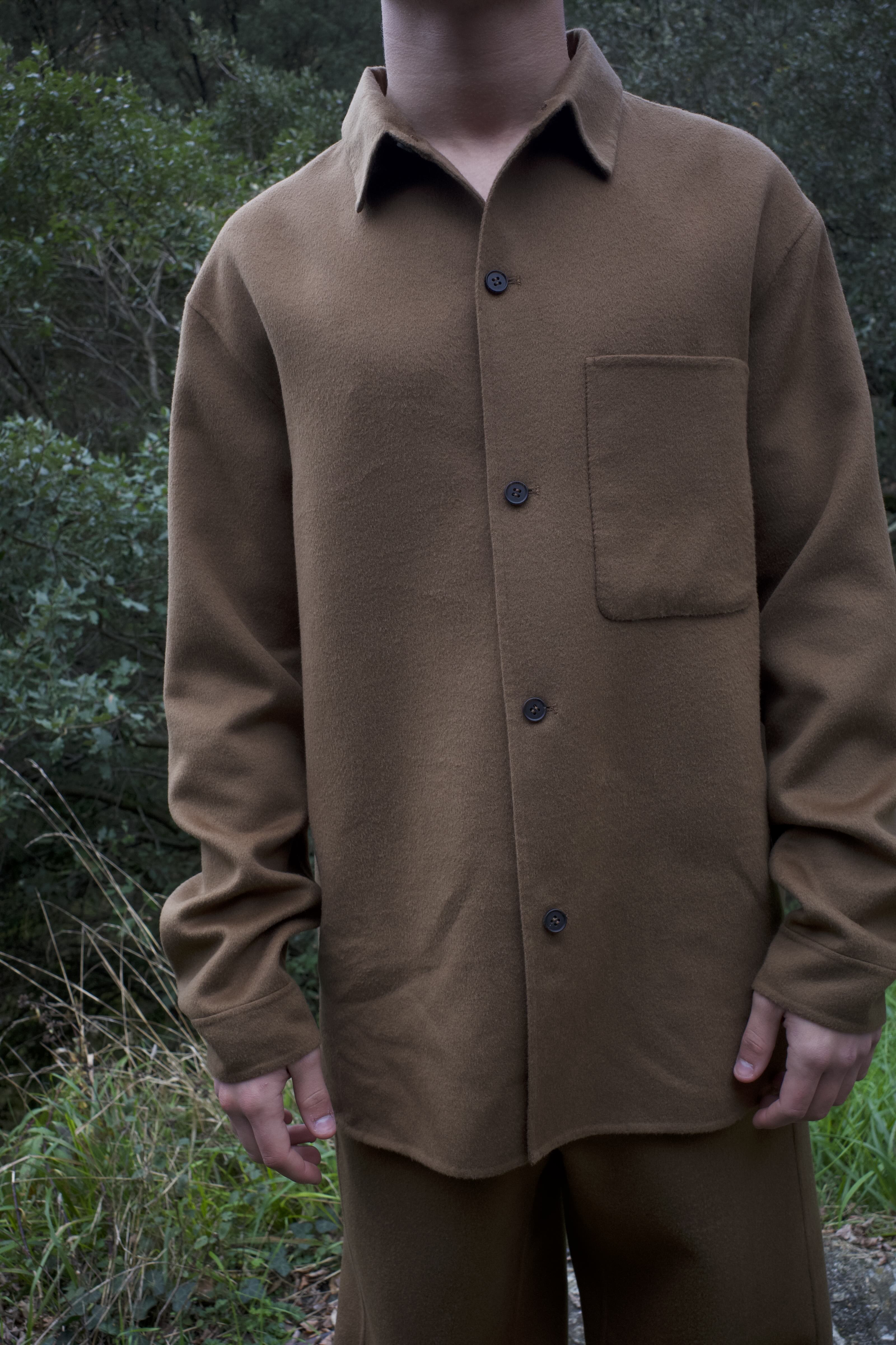 【即完品】seya　LIGHT FELTED WOOL SHIRT JACKET 25AW LIGHT DOUBLE FACE SHIRT/SUPER FINE 110 MERINO WOOL – seya-voyage