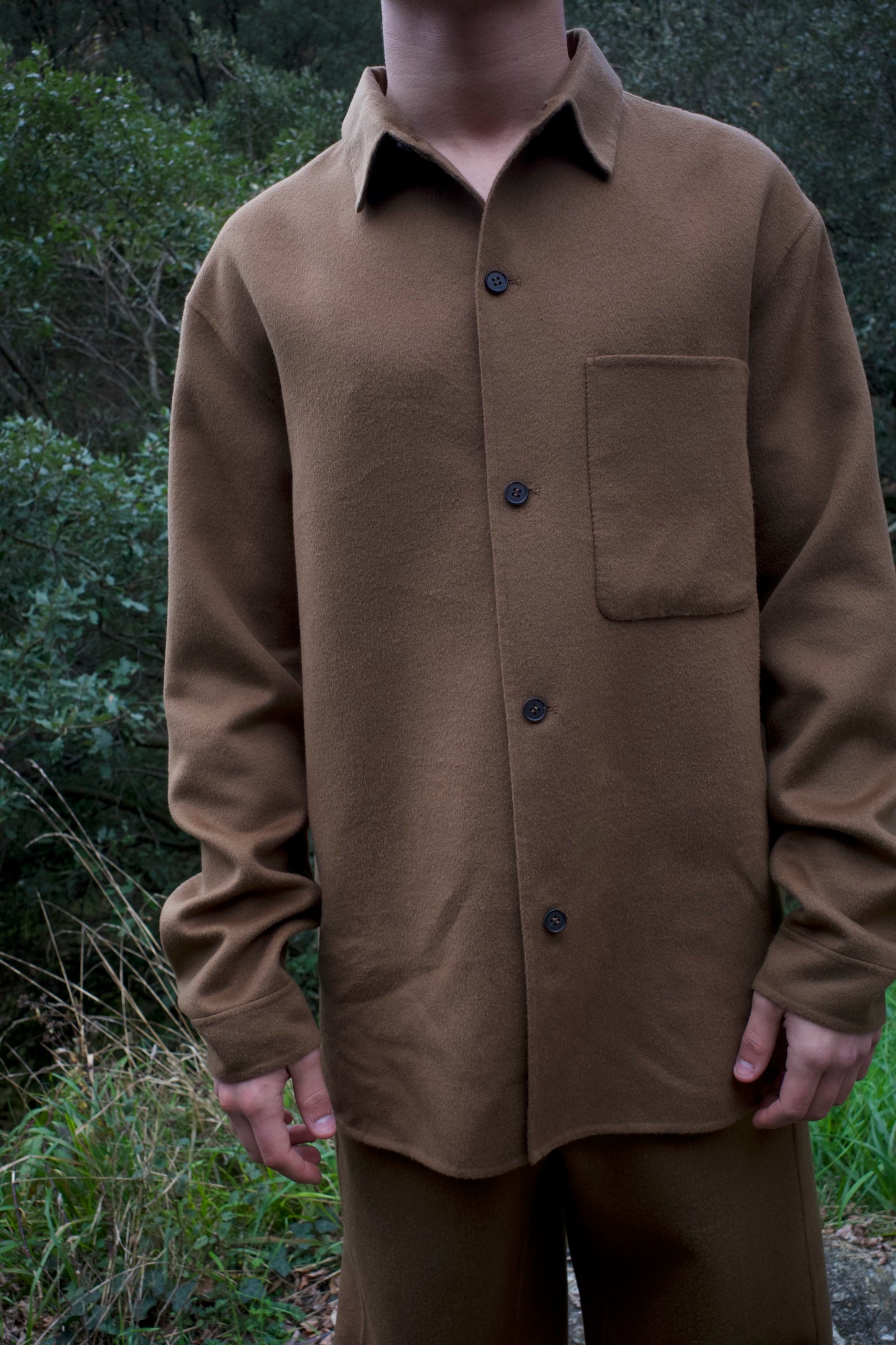 25AW LIGHT DOUBLE FACE SHIRT/SUPER FINE 110 MERINO WOOL