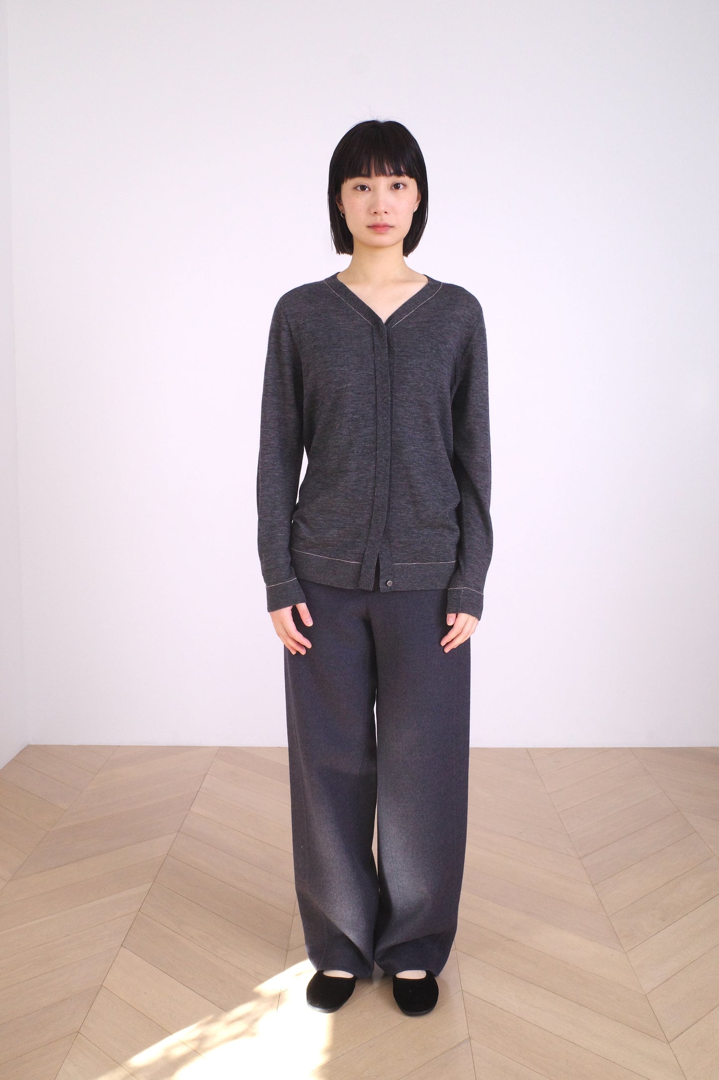 STITCHED CARDIGAN/BREEZE YAK
