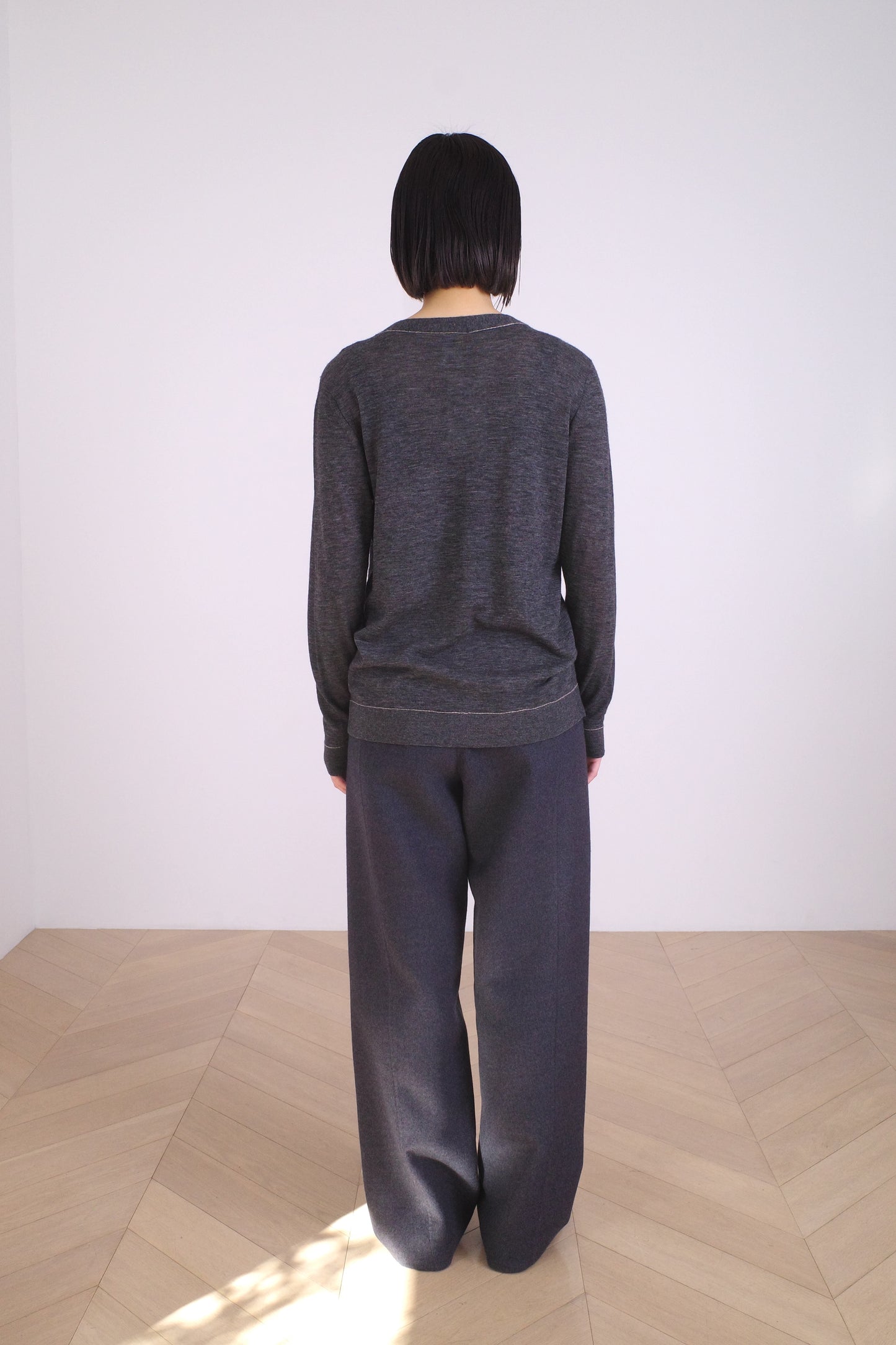 STITCHED CARDIGAN/BREEZE YAK