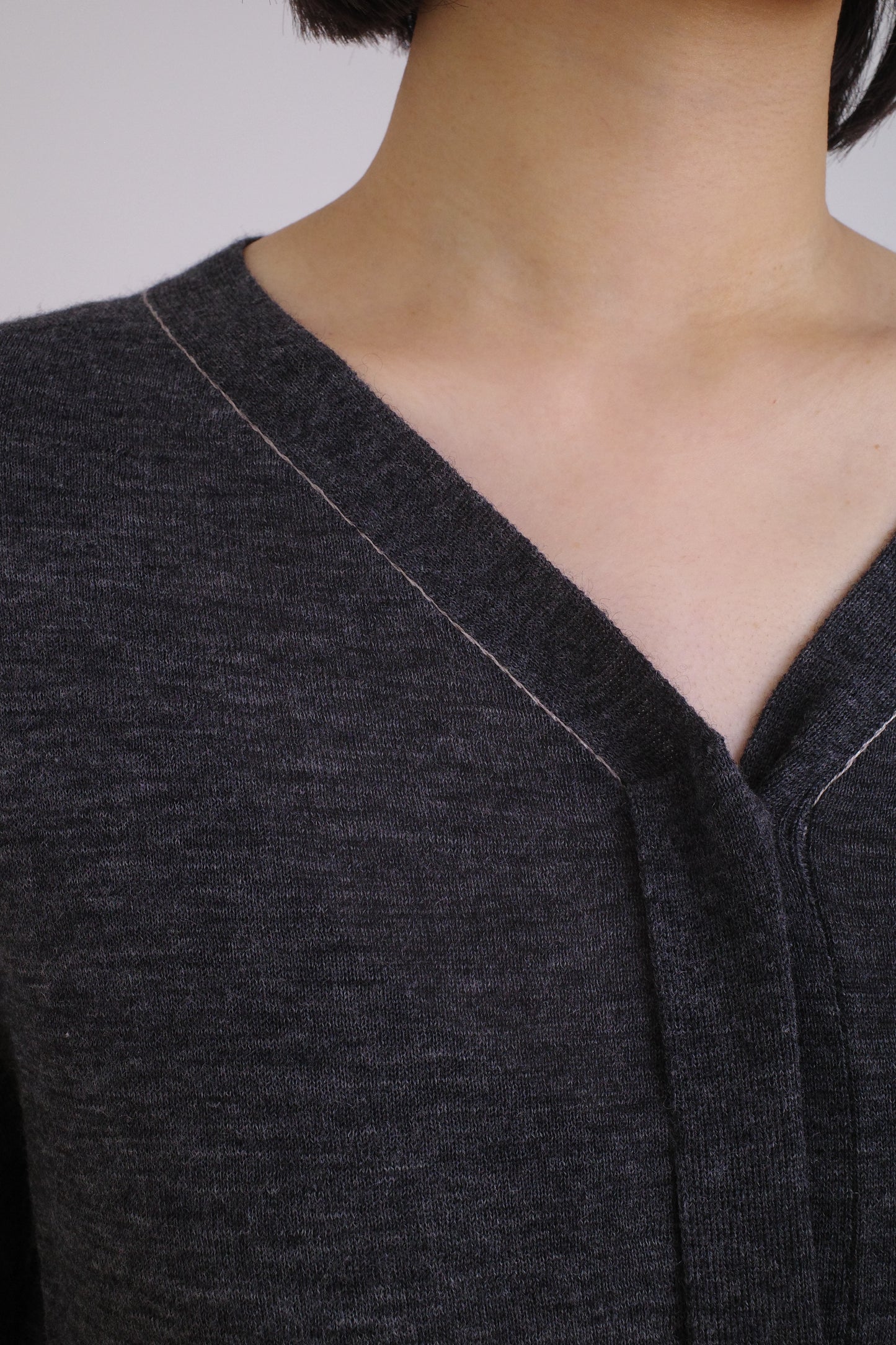 STITCHED CARDIGAN/BREEZE YAK