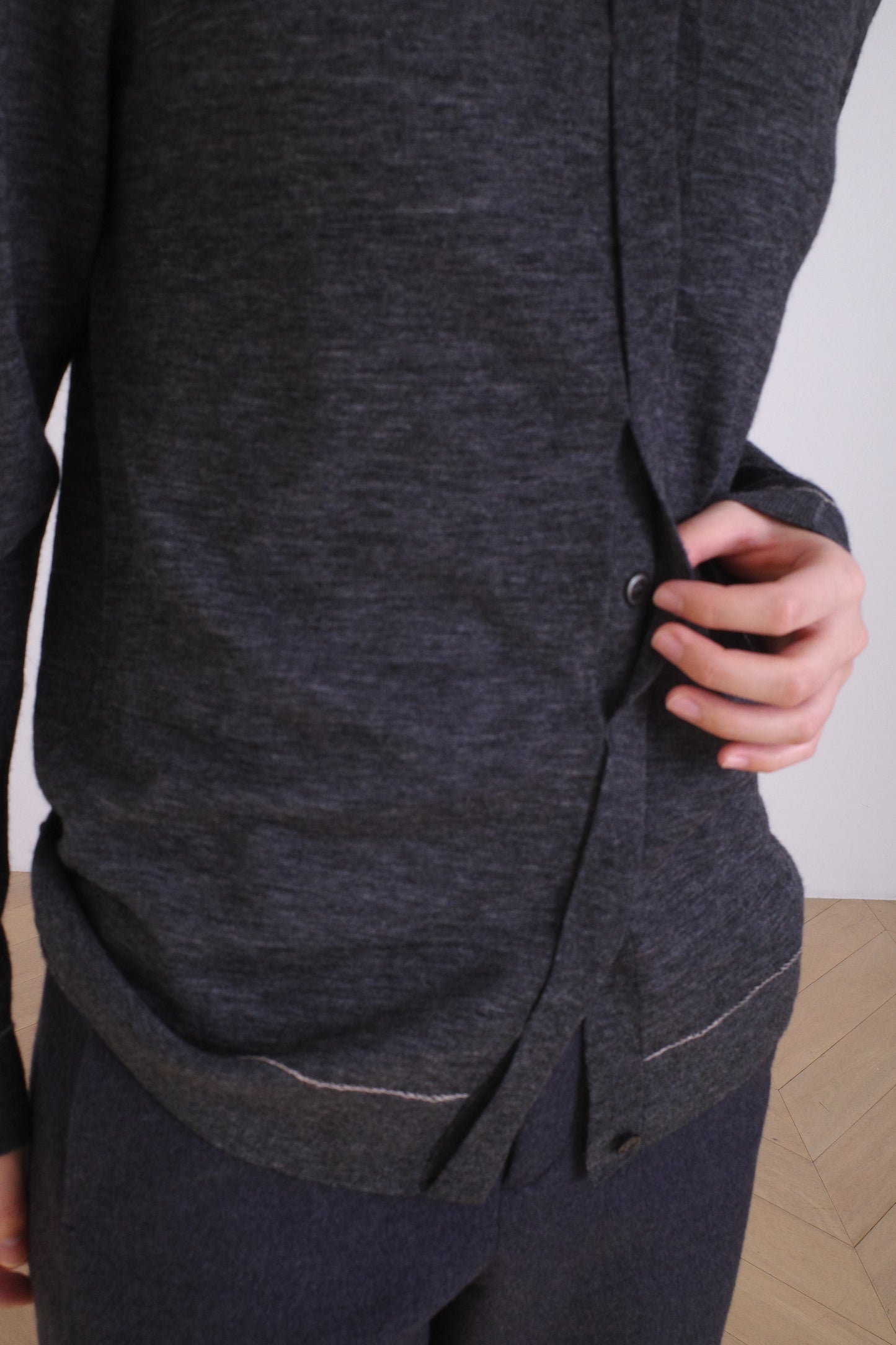 STITCHED CARDIGAN/BREEZE YAK