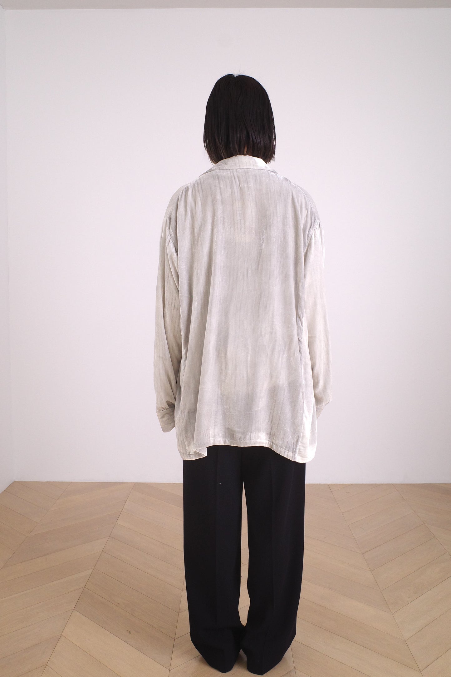 VOYAGE OVERSHIRT /INK PAINT VELVET