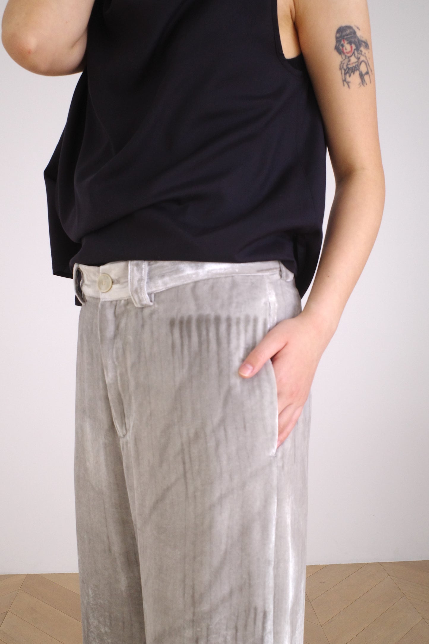 TEA HOUSE PANTS/INK PAINT VELVET