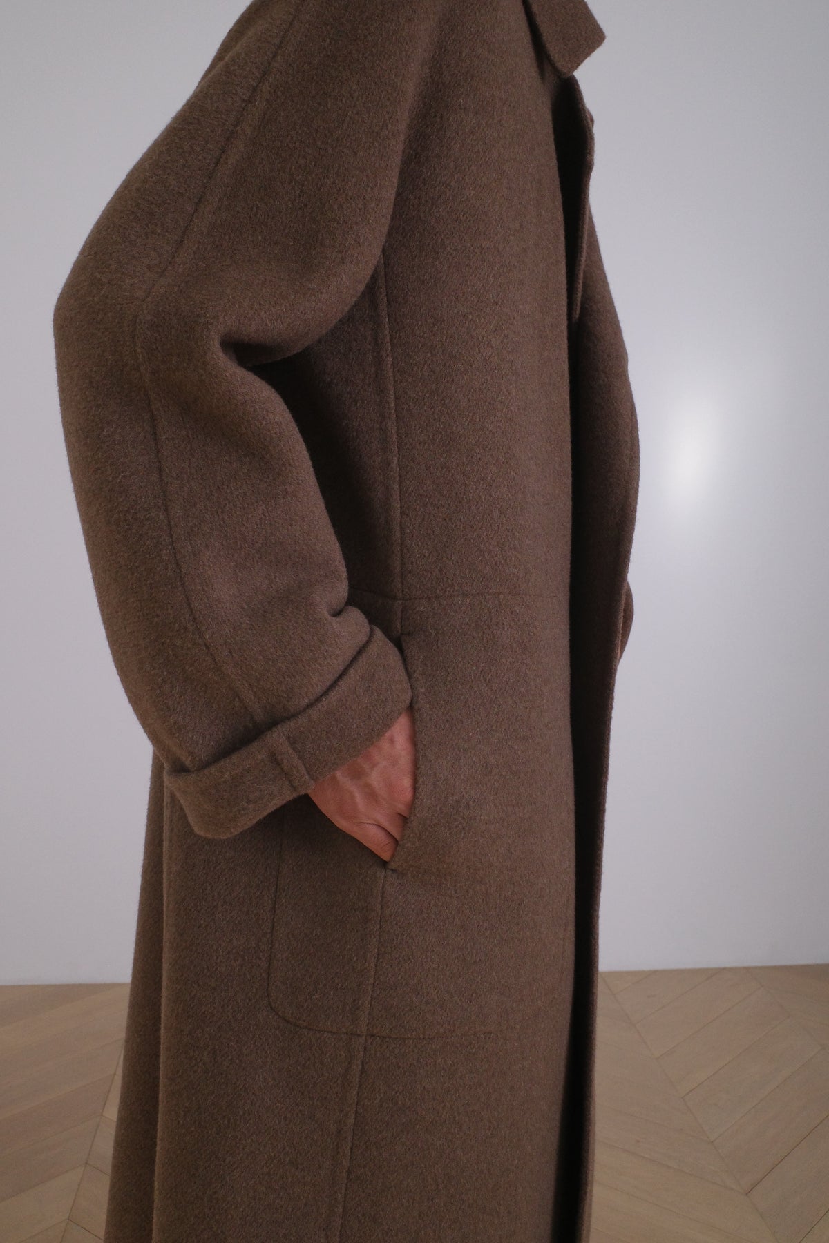 DOUBLE FACE COAT/UNDYED YAK