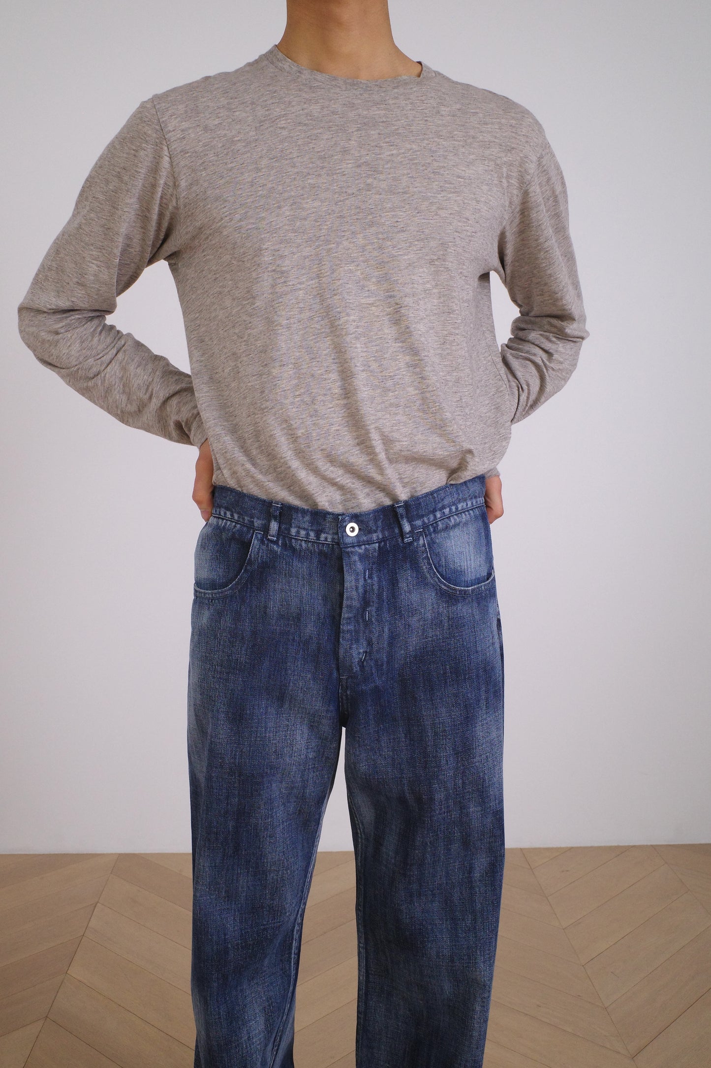 TOFU BROTHER JEANS /SLUB DENIM CLOUD BLEACH