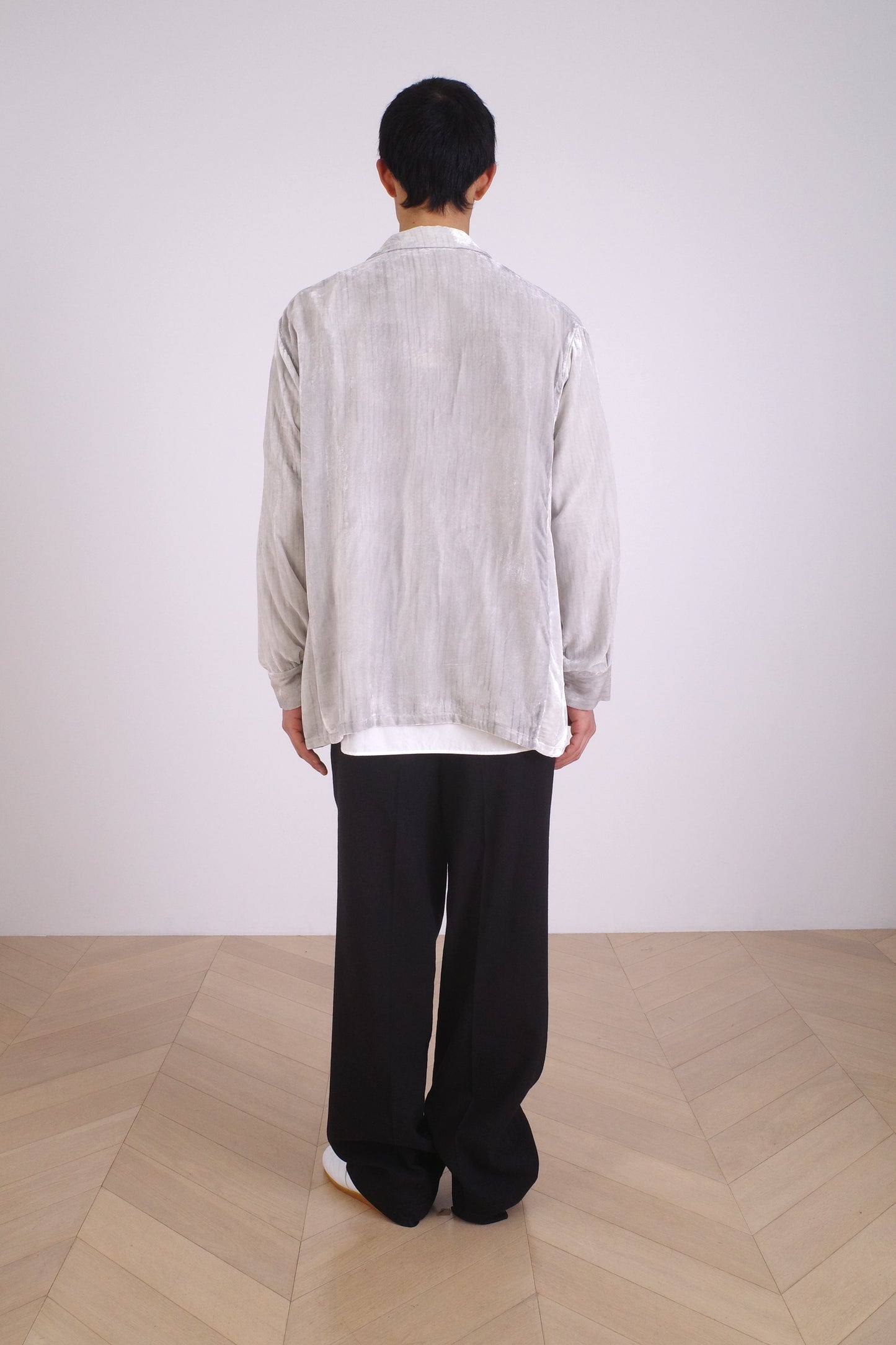 VOYAGE OVERSHIRT /INK PAINT VELVET