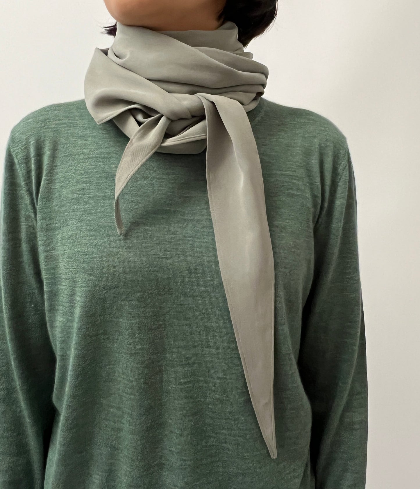 ＜30%OFF＞Sand washed silk scarf